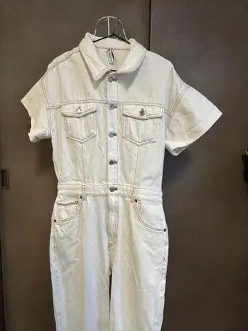 즉시 구매 OK ZARA/점프수트/올인원/살로펫/화이트/M/627