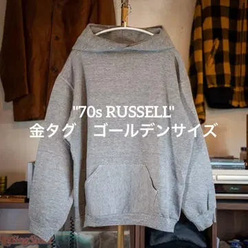 70s RUSSELL 금 택 후드티