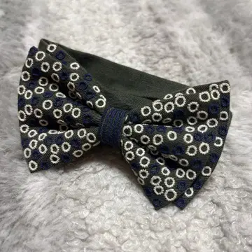 고급 나비 넥타이 다크 그린 도트 나비 넥타이