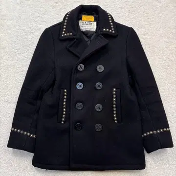 SCHOTT 샷 스터드 장식 피 코트 블랙 USA 제조