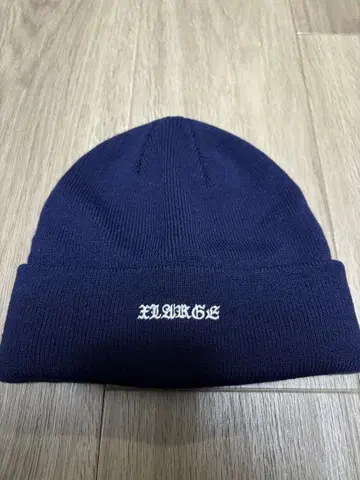 XLARGE 니트 모자 자수 네이비