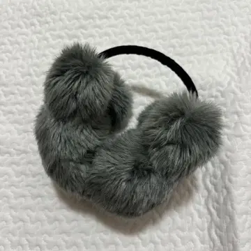 디즈니 미키 귀도리 퍼 그레이