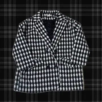 하운드투스 체크 패턴 자켓 체크 코트