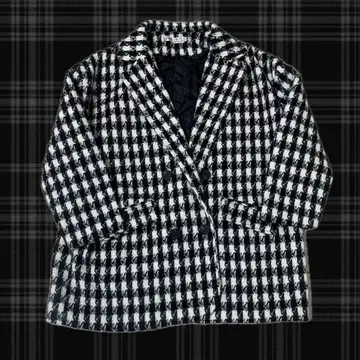하운드투스 체크 패턴 자켓 체크 코트