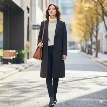 [ 새상품급 ] MACPHEE 맥피 울 캐시미어 체스터 코트 36