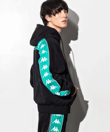 카파 '반다' 라인 후드티 ( 터콰이즈 컬러 )