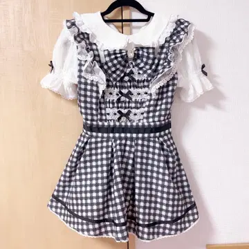 LIZLISA 깅엄 트위드 셋업 블랙