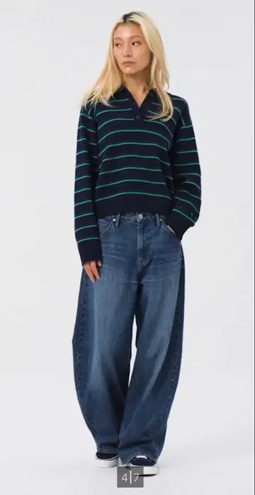 UNIQLO 배기 커브 청바지