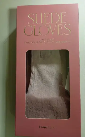 Francfranc 스웨이드 그로브 핑크