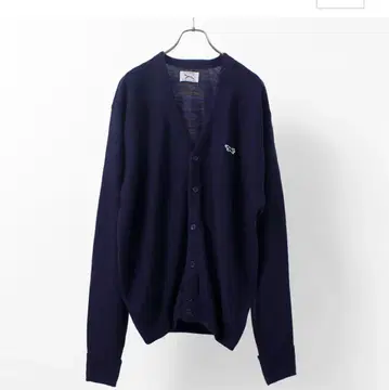 새상품 PENNEYS 폭스 스포츠 웨어 가디건 V넥 니트 네이비 M