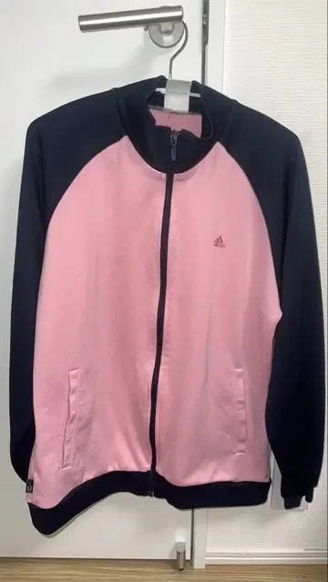 adidas 트랙 자켓 L 사이즈 핑크/네이비