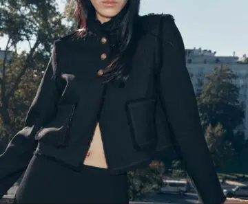 [ ZARA ] 골드 버튼 블랙 자켓
