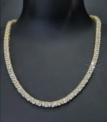 테니스 체인 눈물형 cz 다이아 45cm~60cm Glitter컷