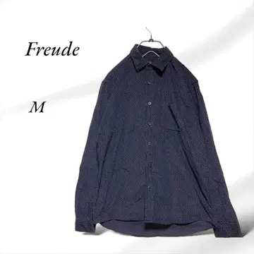 A126.Freude/캐주얼 셔츠 [M] 네이비 도트/얇은 코듀로이 원단