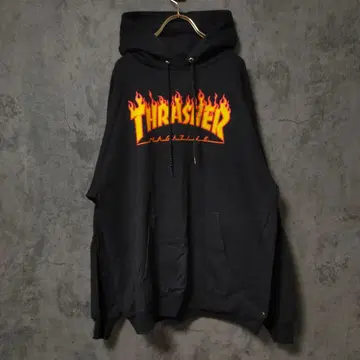 [ 구제 의류 ] (XL 상당) THRASHER 트레셔 풀오버 후디