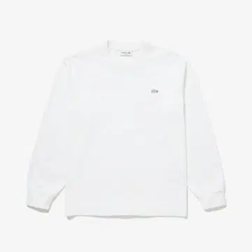 LACOSTE 화이트 긴팔 티셔츠 US S