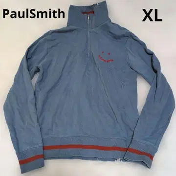 PS PaulSmith 남성용 스마일 로고 하프 지퍼 맨투맨 XL