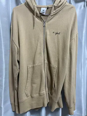 x-girl 베이지 후드티