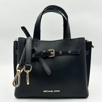 레어 마이클코어스 에밀리아 사첼 핸드백 블랙 2way 주름 가죽