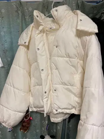 Wego 화이트 컬러 다운 자켓 (여성용) size S