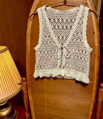 70년대 유럽 프랑스 앤티크 빈티지 크로쉐 뷔스티에 베스트