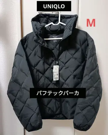 [ UNIQLO ] 퍼프 테크 후드티 블랙 M