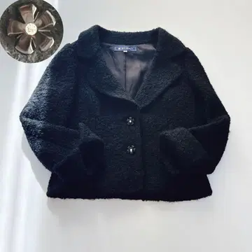 [ 새상품급 ] 엠즈 그레이시 테일러 자켓 까멜리아 버튼 모코모코 블랙