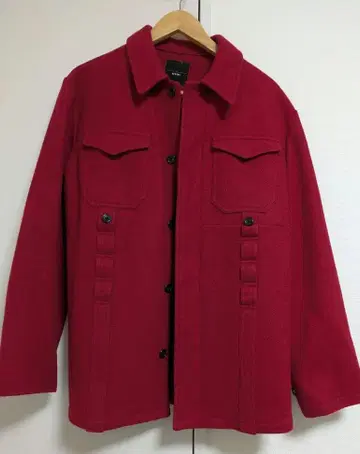 synaps 남성용 코트 울 빨간색