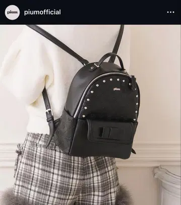 pium 스터드 미니 백팩/블랙