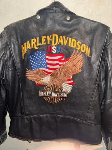 [초레어] 90s 할리 데이비슨 더블 가죽 자켓 40