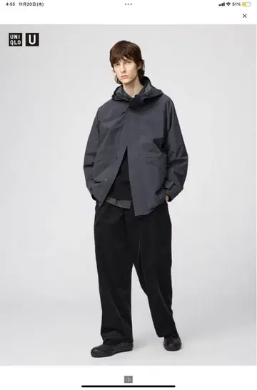 UNIQLO U 코듀로이 유틸리티 팬츠 M 블랙