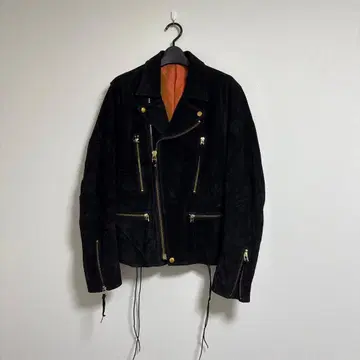 XXIV XX four 더블 라이더스 가죽 카우하이드 블랙 소가죽