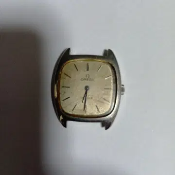 OMEGA 수동 와인딩 시계 실버 스퀘어 정크