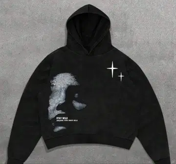 그래픽 프린트 블랙 크롭 후드티 한국 Y2K