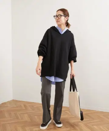 FRAMeWORK 오버 슬리브 후디 베이지