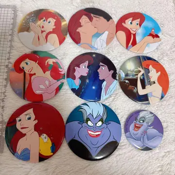 인어공주 디즈니 스토어 캔뱃지 세트
