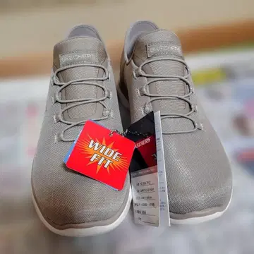 SKECHERS 슬립인스 그레이 베이지 WIDE FIT 23.5cm