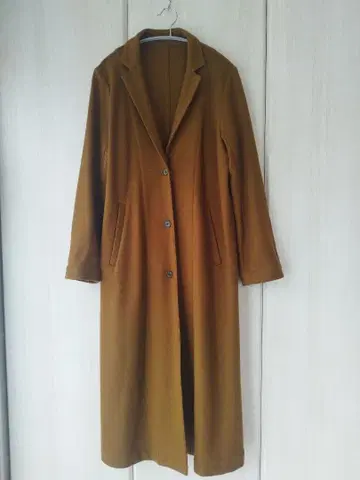 [cinq symphonie] 롱 기장 울 체스터 코트 브라운