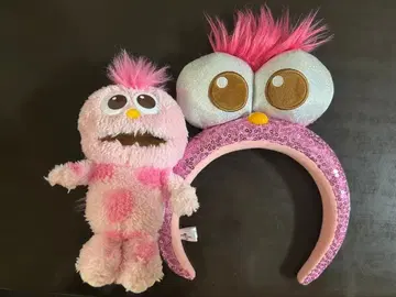 USJ 유니버셜 세서미 스트릿 모피 봉제 인형과 머리띠 세트