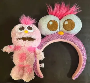 USJ 유니버셜 세서미 스트릿 모피 스트랩 봉제 인형과 머리띠