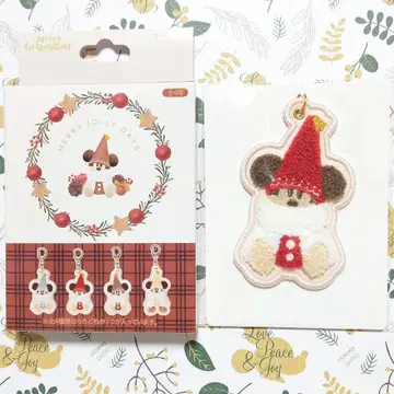 디즈니 릴린린 2025 키체인 빨간색 크리스마스