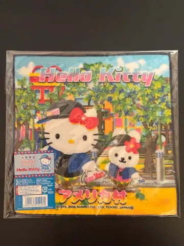 지역 한정 키티 오사카 미국 마을 버전 미니 타월 2005 초레어