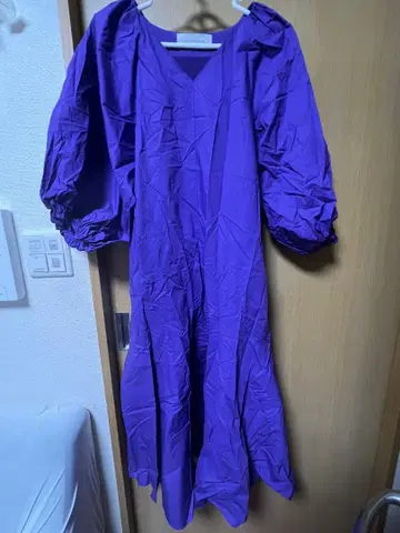 SUGAR ROSE 퍼플 V넥 원피스