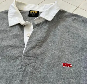 FTC 그레이 긴팔 피케 셔츠 L