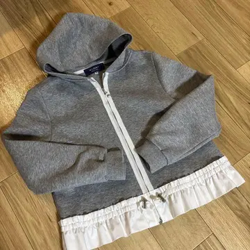 M'S GRACY 후드 부착 후드티 40 그레이 더블 지퍼