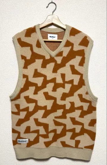 Butter goods 니트 베스트 올 패턴 L 사이즈
