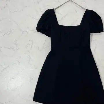 ZARA 절개 원톤 안감 부착 개더 반팔 무릎 기장 원피스 S