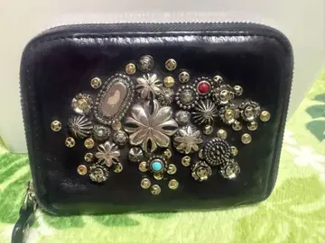 Campomaggi 블랙 가죽 접이식 지갑