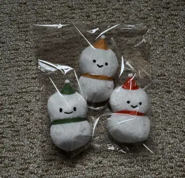 나카요시 코로린 눈사람 참 3개 세트 옐로우 컬러, 오렌지, 그린