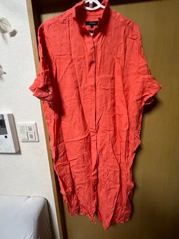 NALYA 오렌지 린넨 셔츠 사이즈 2